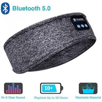 Auriculares inalámbricos Bluetooth para dormir con diadema deportiva fina, suave y cómoda, máscara de ojos integrada