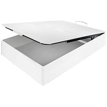 Canapé abatible antipolvo tapa partida altura 33 cm blanco 135x190 cm
