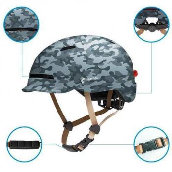 CASCO SMART4U CON LED, SENSOR DE CAÍDA Y DISEÑO CAMUFLAJE SH50UC-MF-M