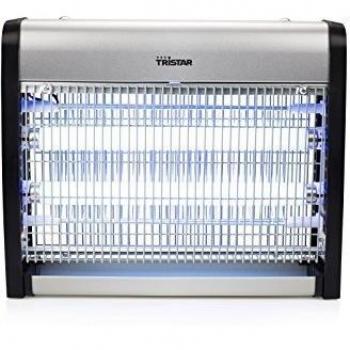Tristar IV-3720 Mata insectos con alcance de 80 m² y bandeja colectora, rejilla de alto voltaje 2200-2400 V, potencia tubo UV 2 x 10 W, dimensiones: 38,5 x 10 x 32 cm, 20 W