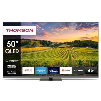 Televisor Thomson 50 QLED 4K Ultra HD Smart TV Google con Wi-Fi, Dolby Audio, HDR10 y Bluetooth 5.1 - Modelo 50QG5C14
