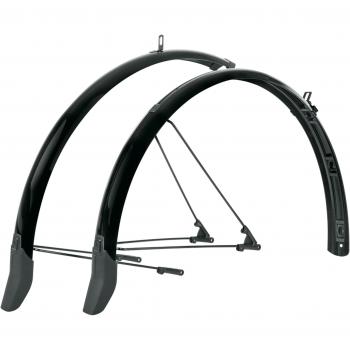 SKS Bluemels Cable Line 28 Mudguard Set - 45mm, Black, Includes cable guide, designed for 28-inch wheels