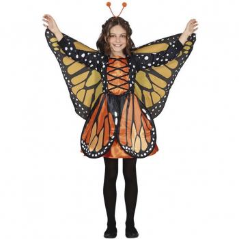 Disfraz de Mariposa Naranja con detalles para niña