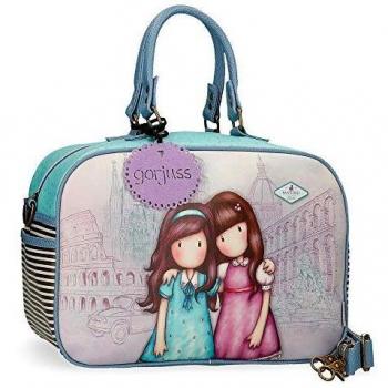 Gorjuss Bolso de Viaje pequeño Friends Walk Together, Morado, 37x25x15 cm
