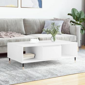 Mesa de salón blanca 104x60x35 cm en madera multicapa Vidaxl