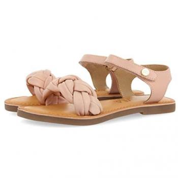 Sandalias Gioseppo Lalande de Piel Rosa con Trenza Tubular Acolchada para Niña, Talla 39 EU