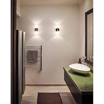 Aplique Doble Harlekin de Cromo y Blanco - 2 Luces E14, Diseño Moderno