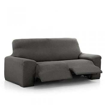 Funda Sofá Relax 3 Plazas Elástica Antideslizante Vega Antracita - Comodidad y Protección Duradera para tu Salón