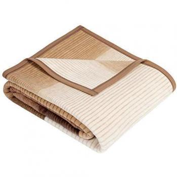 Ibena Jacquard Blanket Granada Brown/Nature 150x200cm