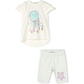 Lois 53112 Conjunto corto de bebé niña blanco en algodón