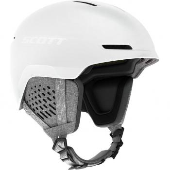 Casco de esquí Scott Track Plus MIPS blanco - M, características: tecnología MIPS para mayor protección contra impactos rotacionales, diseño ligero y aerodinámico, sistema de ajuste personalizado, ventilación activa para comodidad térmica, forro