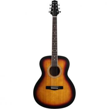 Boroughs B20ASB Beginner Auditorium Acoustic Guitar, Sunburst (Natural)