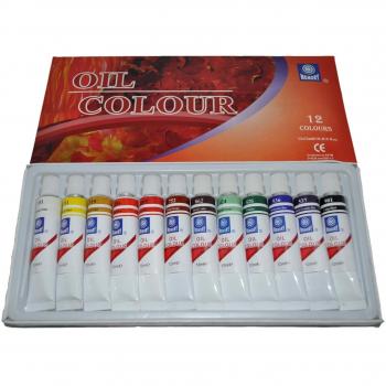 Memory - Juego de pinturas al óleo profesionales, 12 colores en 12 ml tubos de aluminio, embalaje