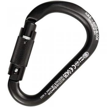 Desconocido Kong H.M.S. osquetón Aluminio Twist lok-anodizado Mosquetón, Adultos Unisex, Negro
