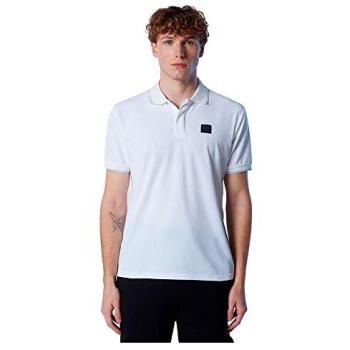 Polo Hombre North Sails Coolmax Blanco con Logo Cuadrado