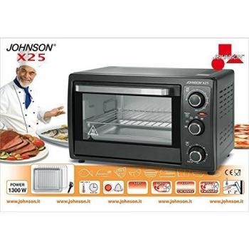 Horno Eléctrico Johnson X25 25L 1300W Ventilado y Estático Negro