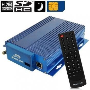 4-Ch Coche Ir Grabador De Vídeo Digital Rj45 H.264, Apoyar Cif Video / Hd1 / D1 Reproducir La Tarjeta / Gps Función Del Módulo / 3G / G-Sensor / Sd