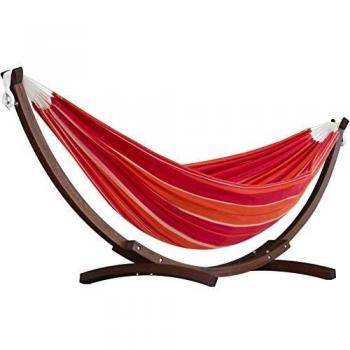 Hamaca Doble de Algodón con Soporte de Pino Macizo Vivere - Mimosa (260 cm)
