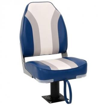 Set de asientos plegables para barco 2 uds con respaldo alto