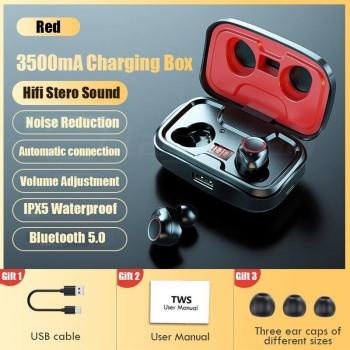 Auriculares Inalámbricos Bluetooth 5.0 con Control Táctil, Estéreo HD, Impermeables y Estuche de Carga de 3500mAh