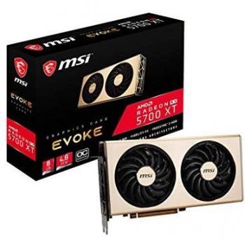 MSI Radeon RX 5700 XT Evoke OC - Tarjeta gráfica de 8 GB GDDR6, 1945Hz, Oro Rosa, AMD NAVI 10 XT GPU, 3X DisplayPort, HDMI, Sistema de refrigeración de Doble Ventilador