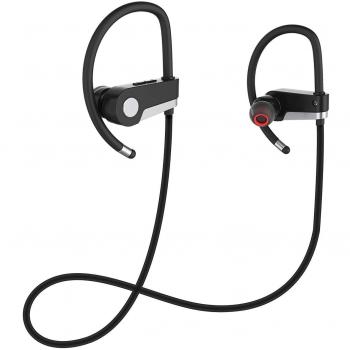 Bluetooth estéreo de auriculares deporte auriculares inalámbricos auriculares ajuste seguro auriculares para correr auriculares Running Gym auriculares con Built en micrófono para iPhone Android iPad