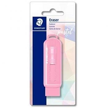 Goma de Borrar STAEDTLER Pastel Line con Funda Plástica, Mecanismo Retráctil, Libre de PVC - Colores Surtidos
