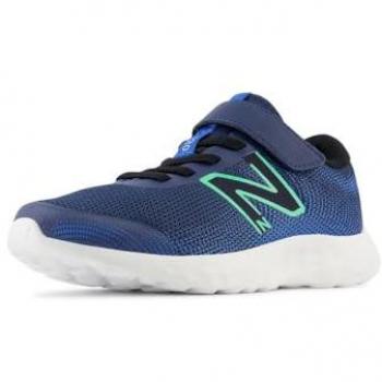 Zapatillas New Balance 520v8 para niños con cordones elásticos, color marino, multideporte, talla 28
