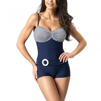 gWINNER Maria - Bañador de baño Outfit einteilig Valentia Azul azul marino/blanco Talla:46 [DE 44]