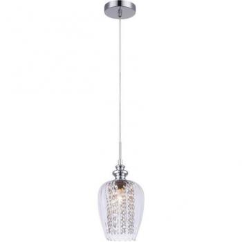 Lámpara colgante Pirita C CR Cromo con pantalla de vidrio, 1 luz, base E14