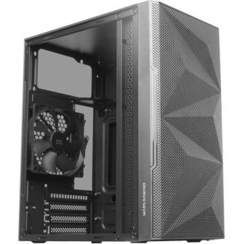 Mars Gaming MC-1500 Minitorre Gaming, MicroATX, Ventana Lateral de Cristal Templado, Frontal Metal Mesh, USB 3.0, Sin Fuente de Alimentación, Negra