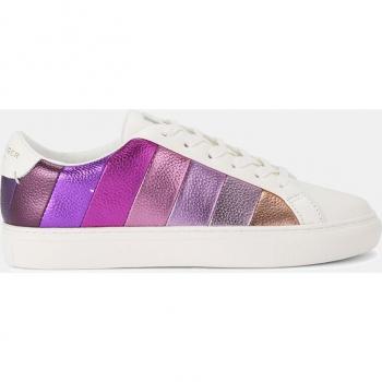 Zapatillas deportivas bajas de mujer tipo casco en piel Lane Stripe