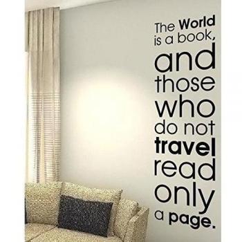 El mundo es un libro Viaje Aventura Corazón Vida Familia Amor Casa junto Cita Pared Calcomanías de vinilo pegatinas Art Decor DIY