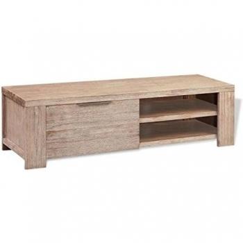 vidaXL Mueble para la TV de madera acacia cepillada 140x45x40 cm