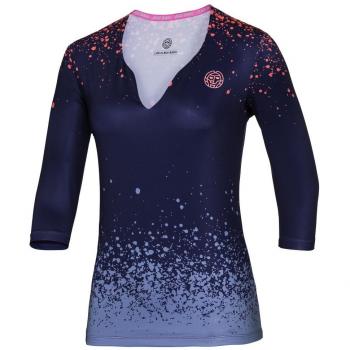 BIDI BADU Cyra Tech V de manga larga con cuello – Darkblue/Blue/naranja