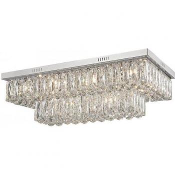 Plafón Diseño Lilou Chrome 12 bombillas 27cm, convertible de 12 luces cromo
