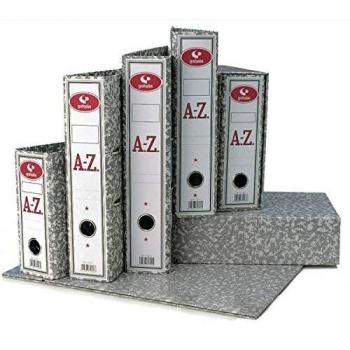 Archivador de palanca jaspeado gris A-Z Grafoplas tamaño folio 350x290x75