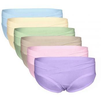 HIKONG 6 Pack Bragas Maternidad Algodón Ropa Interior Mujer Embarazada Lencerìa Premamà sin Costuras de Cintura Baja