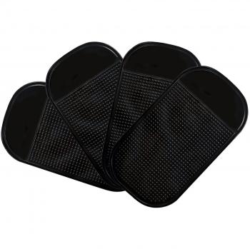 4 x Lilware Antislip Sticky Mat Antideslizante Estera Pegajosa para el Salpicadero del Coche o Cualquier Otra Superficie. 4 x Negro Esteras - Pad Lavables en Gel Silicona para Equipo Diverso - Móviles, Cámaras, Accesorios del Juego y Otros Artículos Pe