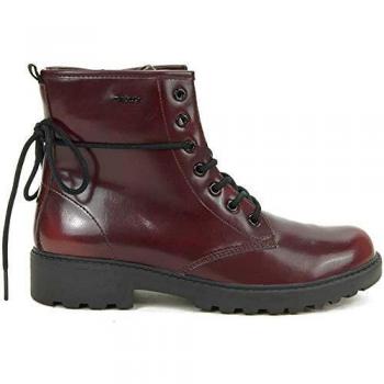 Geox J Casey Girl K, Botas Militar Niñas, Rojo