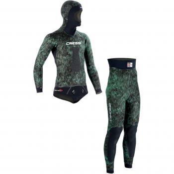 Cressi - Scorfano Ultraspan Seal 7 mm Man, Color Verde, Talla XL