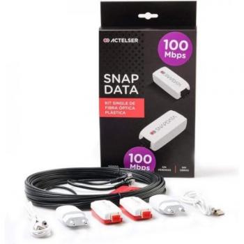 Kit de Fibra Óptica Actelser Single 100 Mbps Snap Data 20m