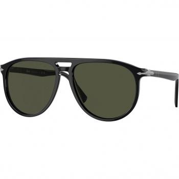 Persol PO3311S 95/31 Unisex Pilot Sunglasses Black Size 58