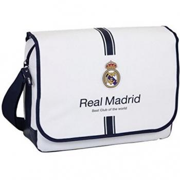 safta SF-611654-340-Bolso Bandolera Ordenador portatil, 1ª equipacion Temporada 2016/2017, diseño Real Madrid, Unisex, Multicolor, 40 cm