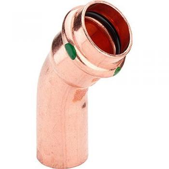 Codo de Cobre 45° Macho/Hembra Ø15 para Crimpado SC-Contur - Viega Profipress Modelo 2426.1
