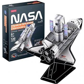 Puzzle 3D NASA Transbordador Espacial Discovery | Maqueta para Montar Adultos y Niños | 126 Piezas