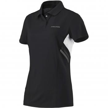 Head - Camiseta técnica Tipo Polo, para Mujer, Mujer, Color Negro, tamaño Medium