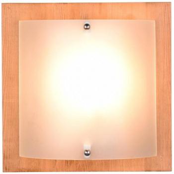 Aplique de pared Trio Lighting Pali, madera clara/blanco, altura 25 cm, E27, IP20