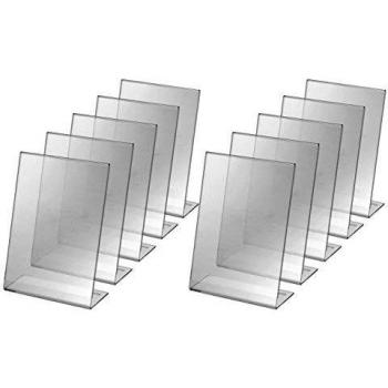 Sigel TA212 Soporte de sobremesa, inclinado, acrilico resistente a UV, para A5, 10 unds