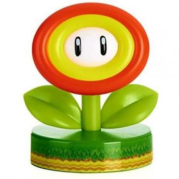 Paladone Super Mario Fire Flower 3D Icon Light BDP | Producto oficial coleccionable Nintendo | Idea de regalo único | Luz nocturna brillante o lámpara de escritorio | Funciona con 2 pilas AAA, Verde